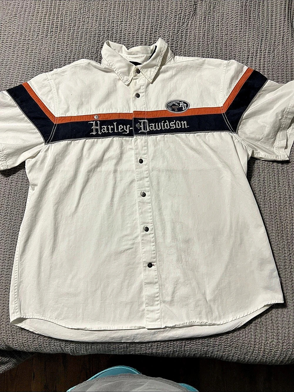 Harley-Davidson Men's Performance Chest Stripe Short Sleeve Woven Shirt 2XL